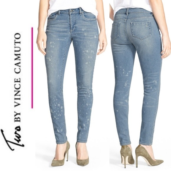 Vince Camuto Distressed light wash Skinny Jeans 31/12 - Picture 1 of 8